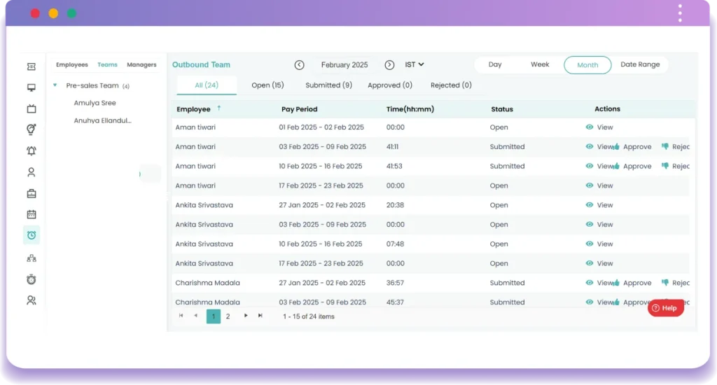 timesheets