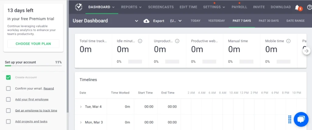 Time Doctor Dashboard