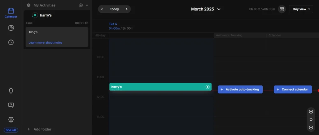 Timeular Dashboard