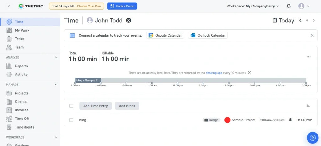 Tmetric Dashboard