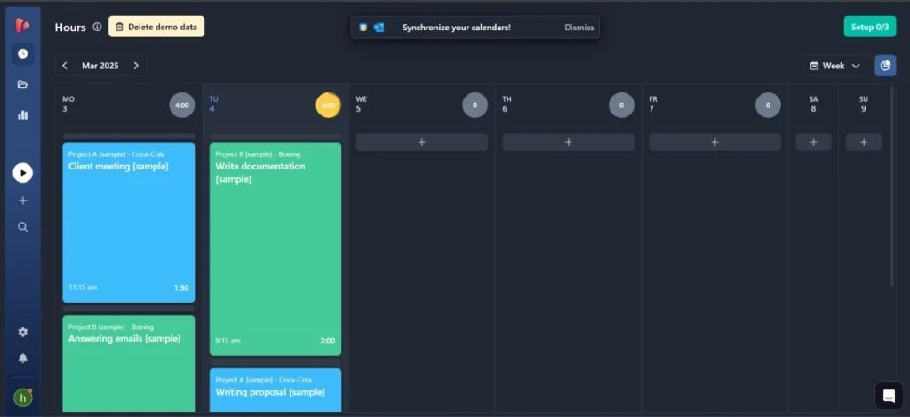 Tracking Time Dashboard