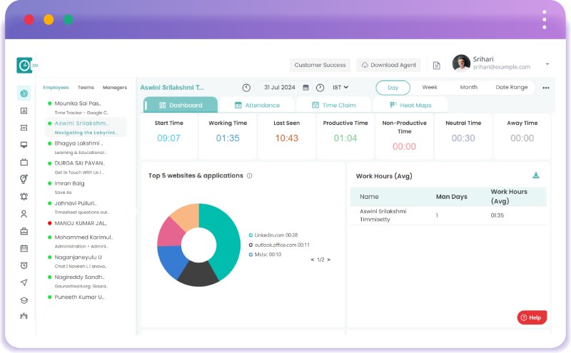 Time Tracking Dashboard