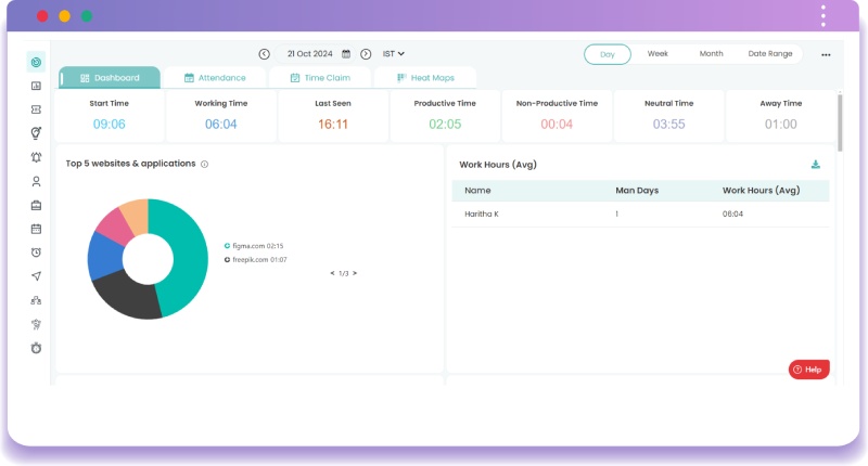 Time Champ time tracking dashboard