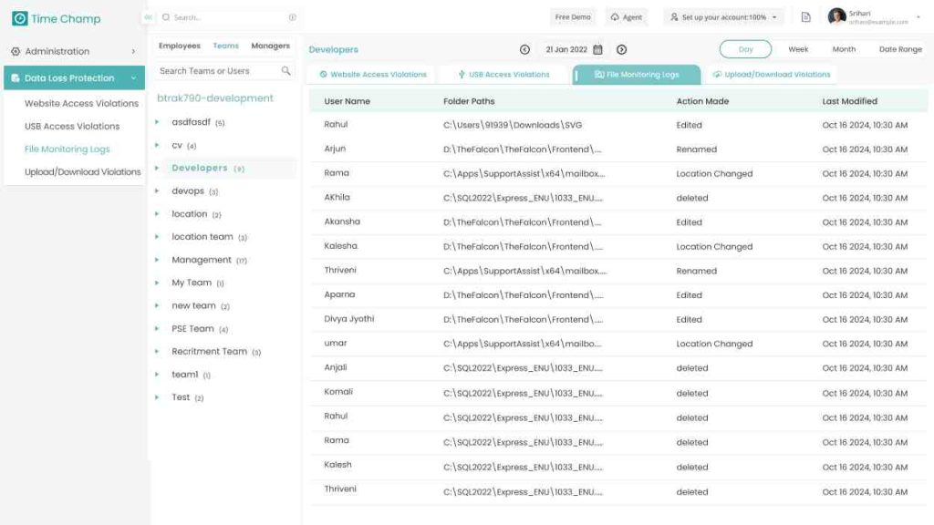 DLP Dashboard