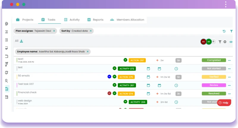 task management dashboard