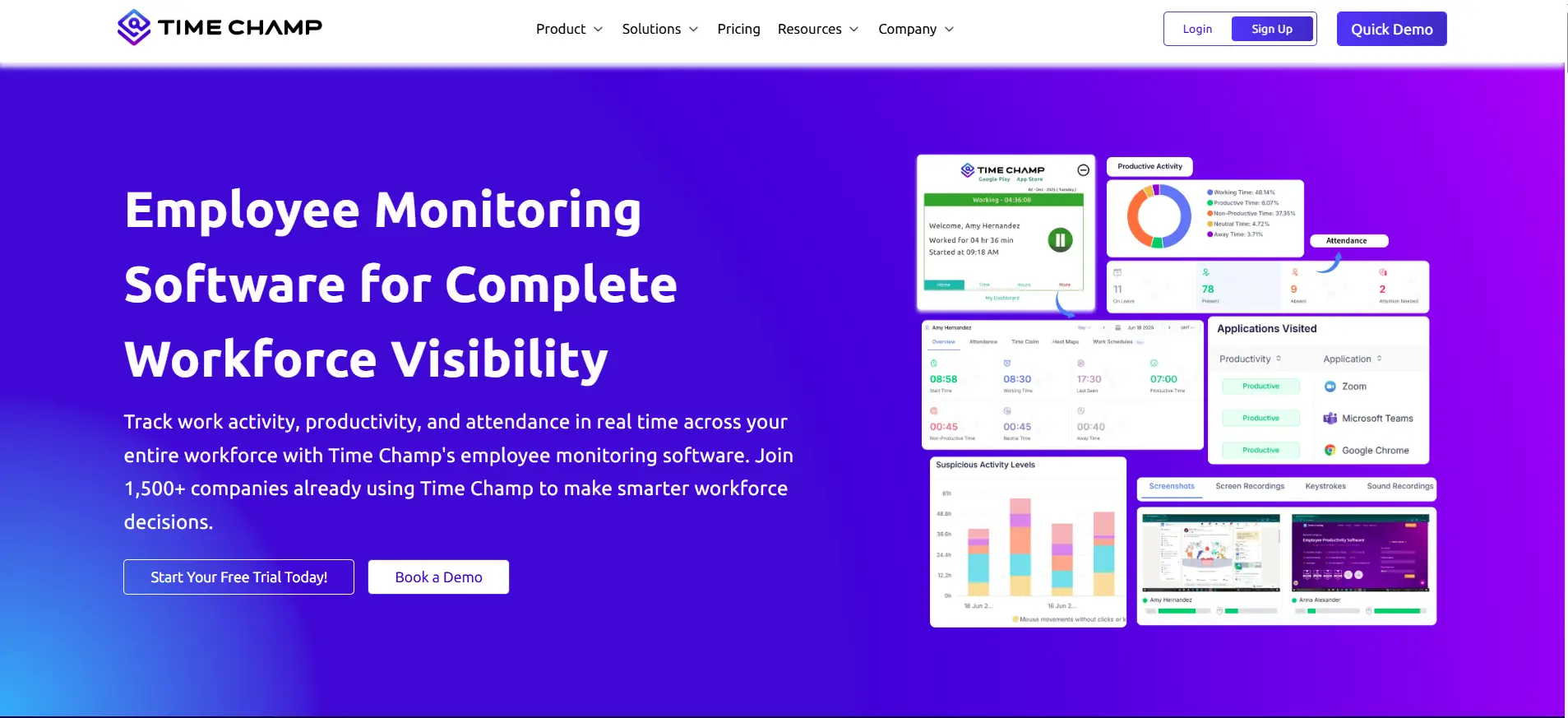 timechamp dashboard