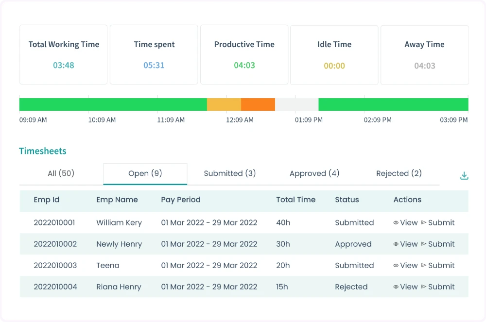 tracking working hours